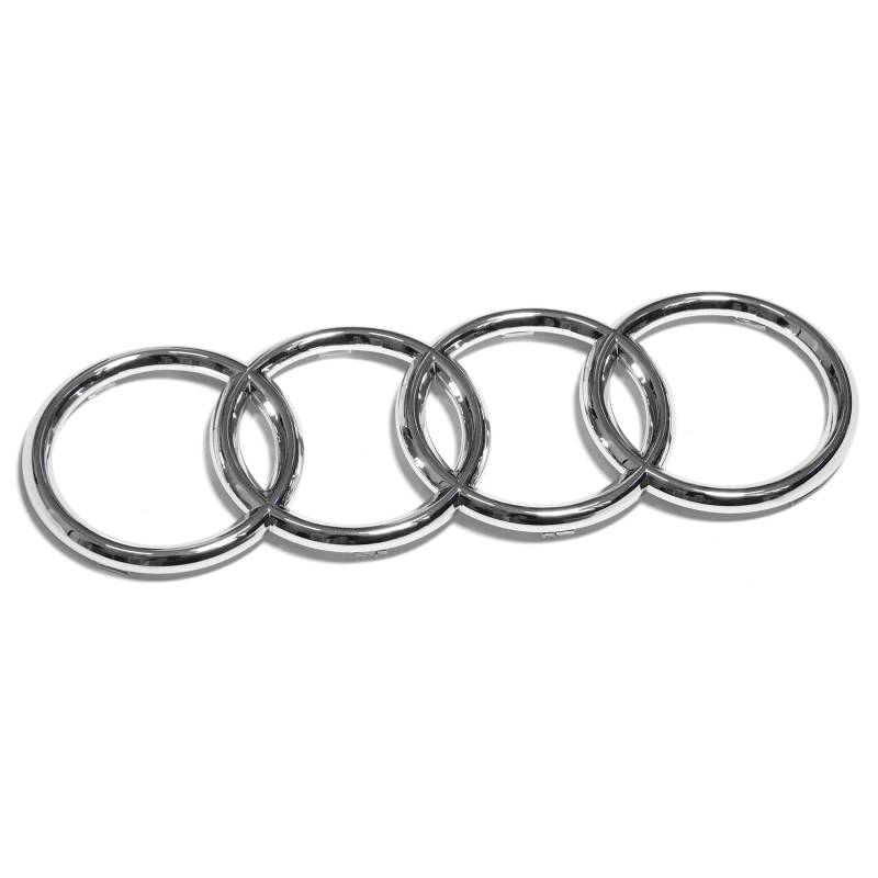 Audi 8N0853605 Ringe Logo Emblem Zeichen Kühlergrill Chrom, Silber von Audi