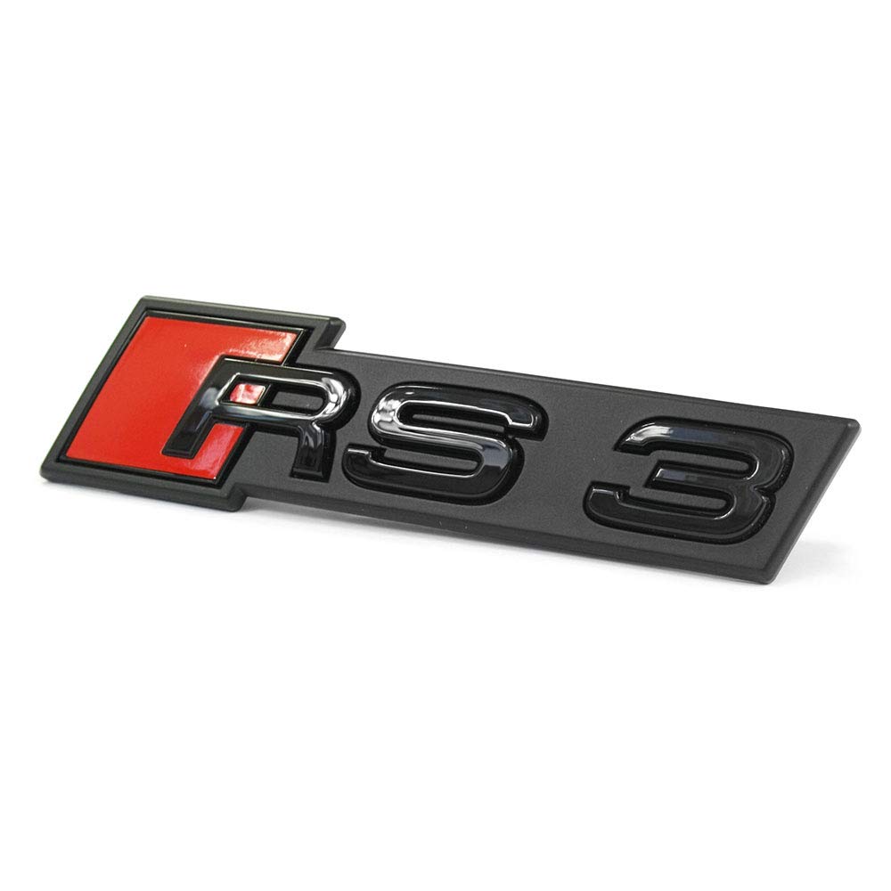 Original Audi RS3 Schriftzug Emblem Logo Schwarz Front Kühlergrill von Audi