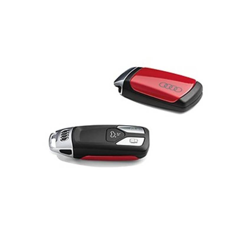Audi 8W0071208Y3U Schlüsselblende Cover, mit Ringe Logo, nur für Schlüssel 4M0959754 8W0959754 8S0959754 *ohne* Chromspange (tangorot) von Audi