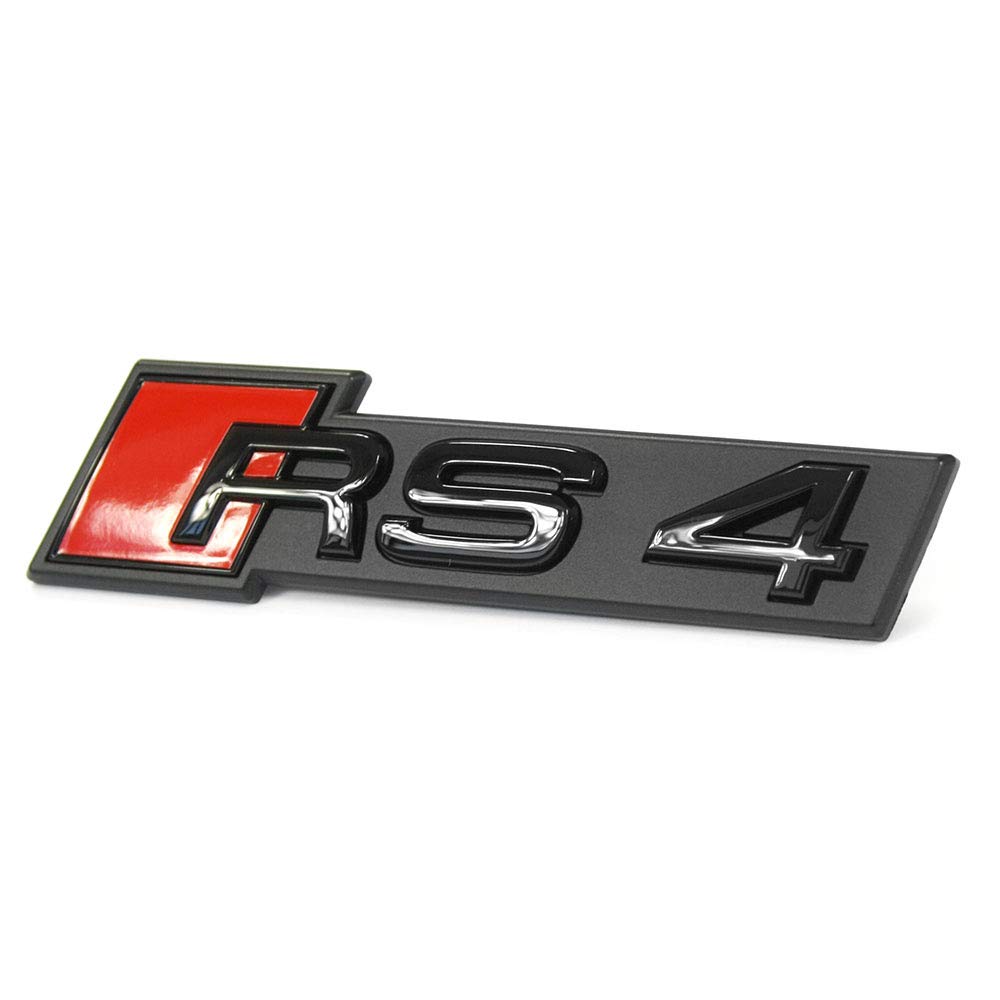 Audi 8W0853736CT94 Schriftzug RS4 (B9) Kühlergrill Tuning Emblem Exclusive Blackline Black Edition Logo, schwarz von Audi