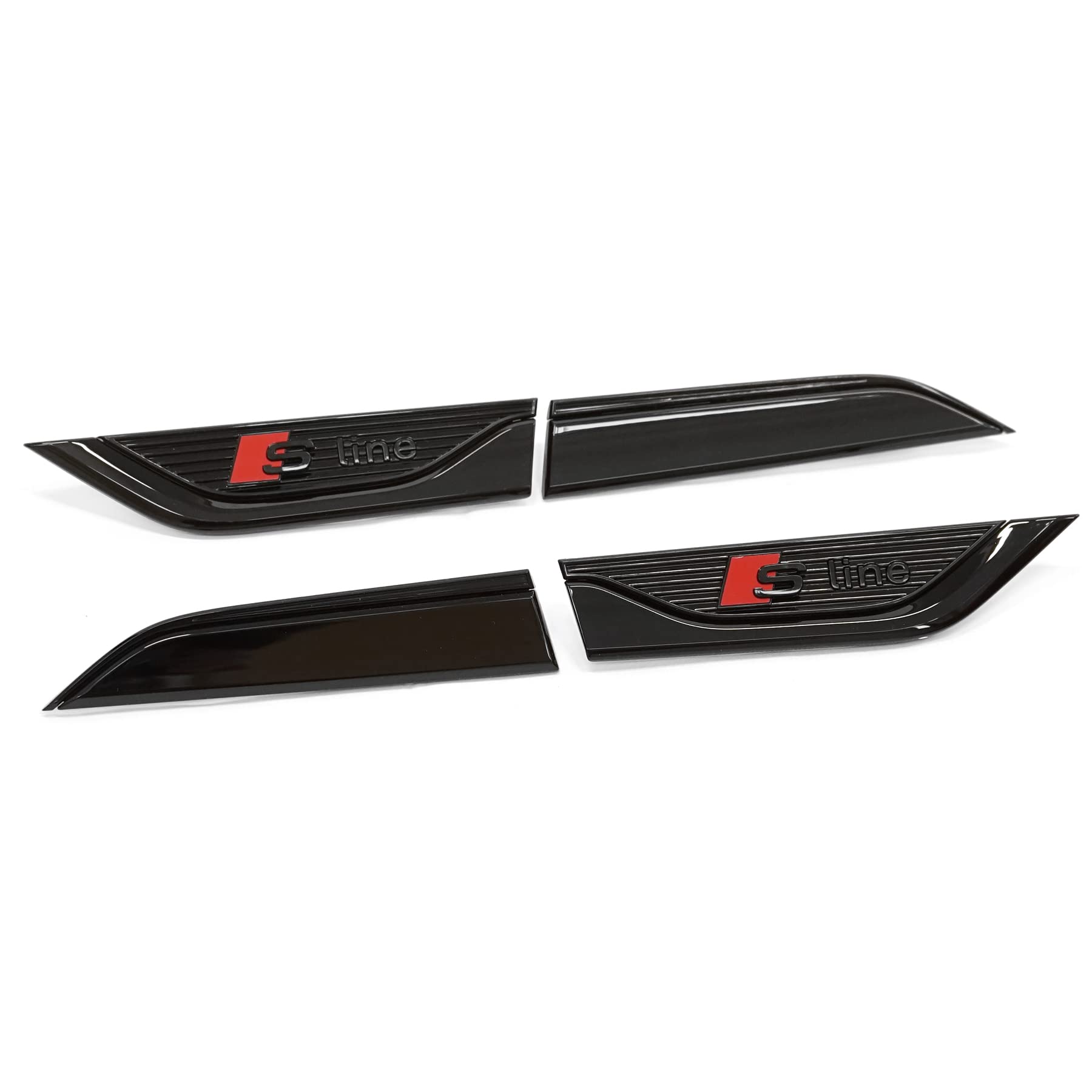 Audi 8W6071807 Plaketten-Set S-line Schriftzug Kotflügel Logo Aufkleber, schwarz/rot Audi 8W6071807 Plaketten-Set S-line Schriftzug Kotflügel Logo Aufkleber, schwarz/rot von Audi