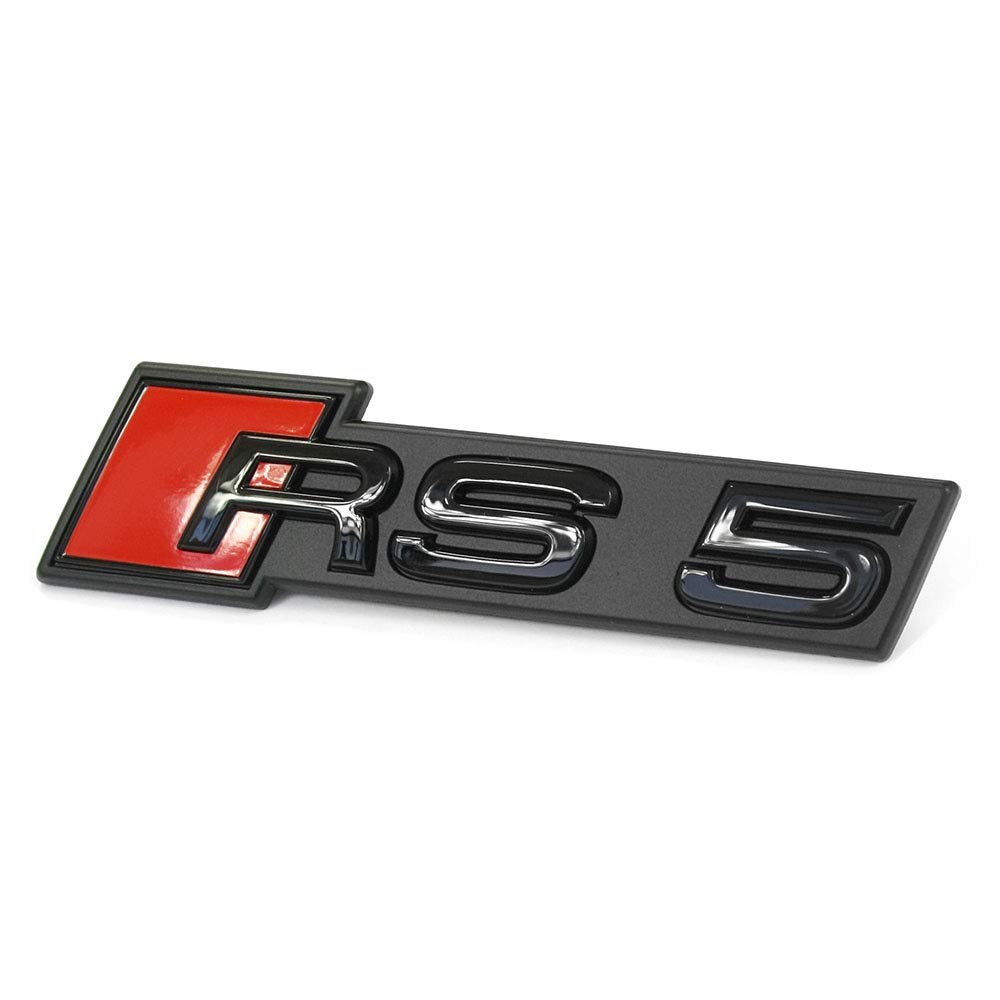 Original Audi RS5 Schriftzug Emblem Logo Schwarz Front Kühlergrill von Audi