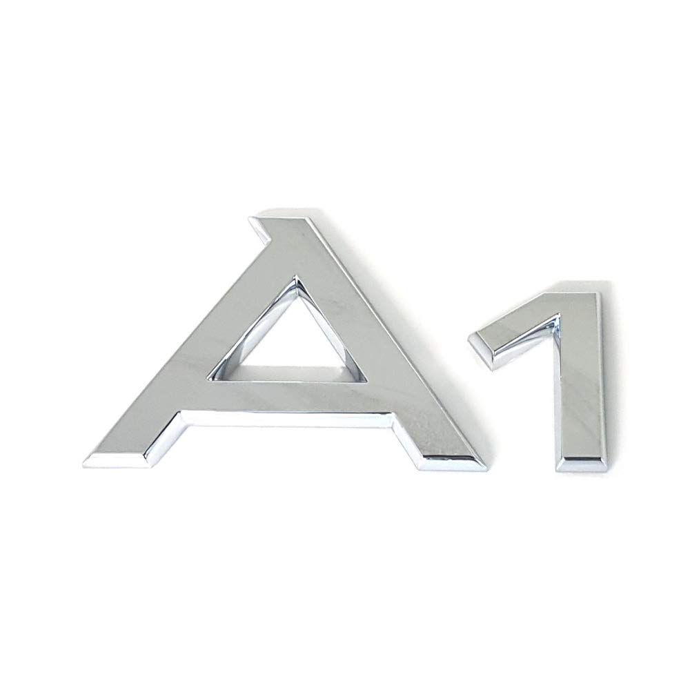 Audi 8X08537412ZZ Schriftzug A1 Emblem Logo Aufkleber Modellbezeichnung chrom glänzend von Audi