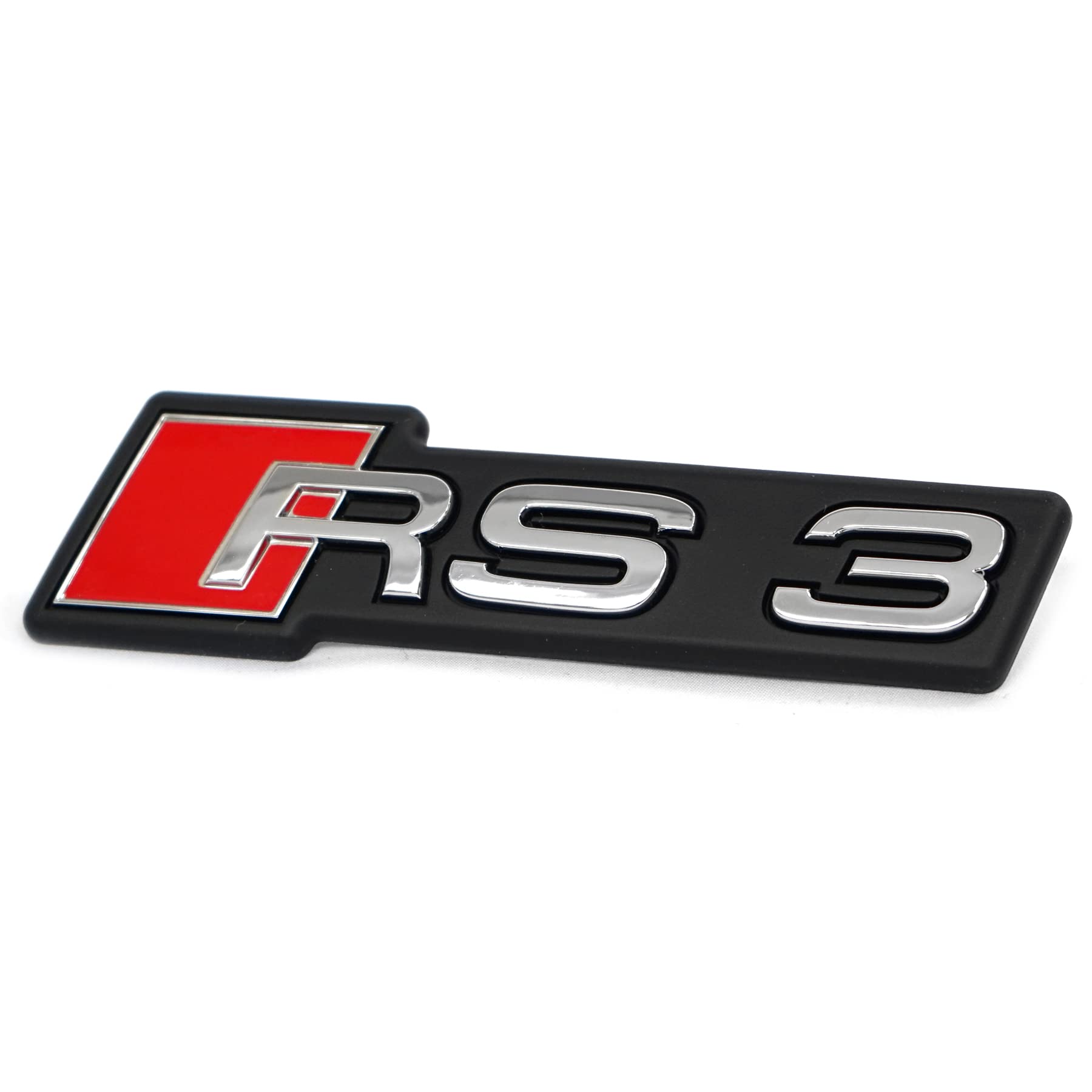 Audi 8Y0853736A2ZZ Schriftzug RS3 Kühlergrill Clip Emblem Logo Plakette, Chrom/rot von Audi