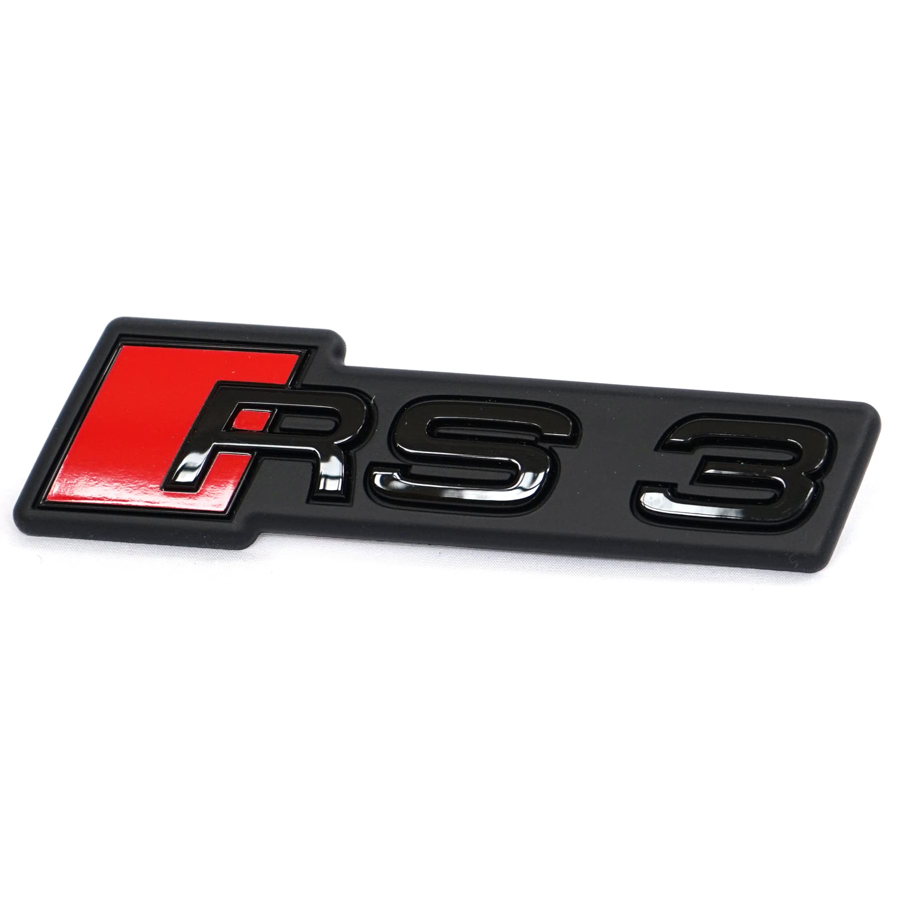 Audi 8Y0853736AT94 Schriftzug RS3 Kühlergrill Clip Emblem Logo Plakette, schwarz/rot von Audi