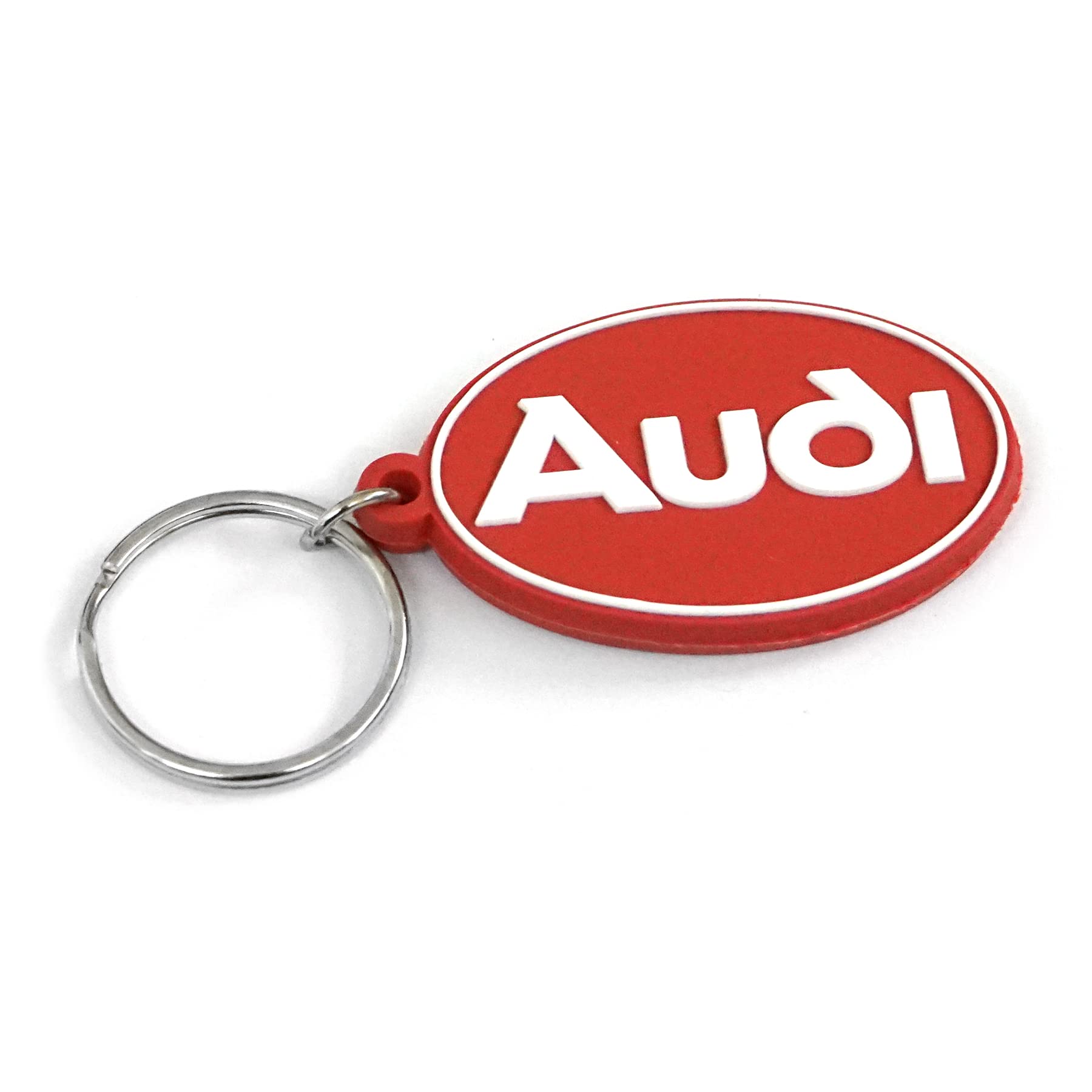 Audi A16-2283 Schlüsselanhänger Logo Pflaume Oval Anhänger Keyring, rot/weiß Audi A16-2283 Schlüsselanhänger Logo Pflaume Oval Anhänger Keyring, rot/weiß von Audi