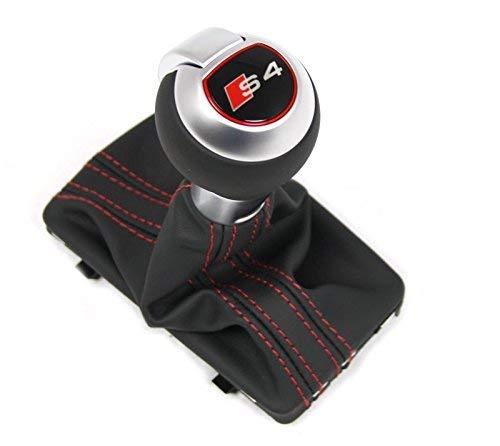 Audi Schaltknauf S4 Original A4 Tuning Schalthelbelgriff S-Tronic Magmarot von Audi