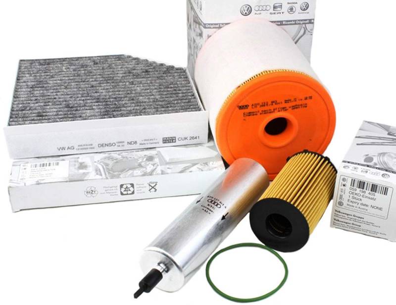 Original Audi Teile A6 A7 4G + A6 Allroad 3.0L TDI Motor Inspektionspaket Filter Service groß 4-teilig CLAB CDUC CLAA CGQB CDUD CKVC CKVB CPNB von Audi