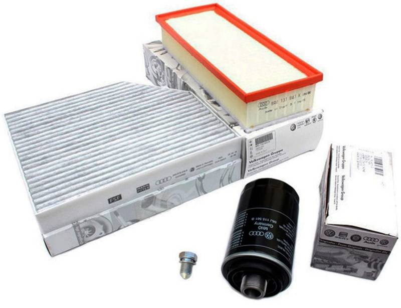 Original Audi Teile Inspektionspaket TFSI 1.8 2.0L A4 8K A5 8T Q5 8R Motor Service Wartungs Filter Öl Luft Pollenfilter von Audi