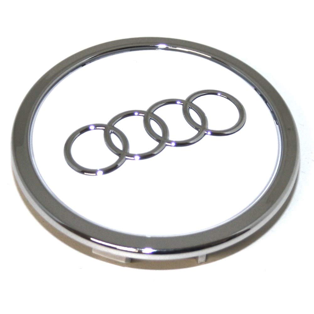 Nabenkappe (1 Stück) Nabenabdeckung Radkappe Alufelge weiß/chrom 8T0601170AY9C von Audi