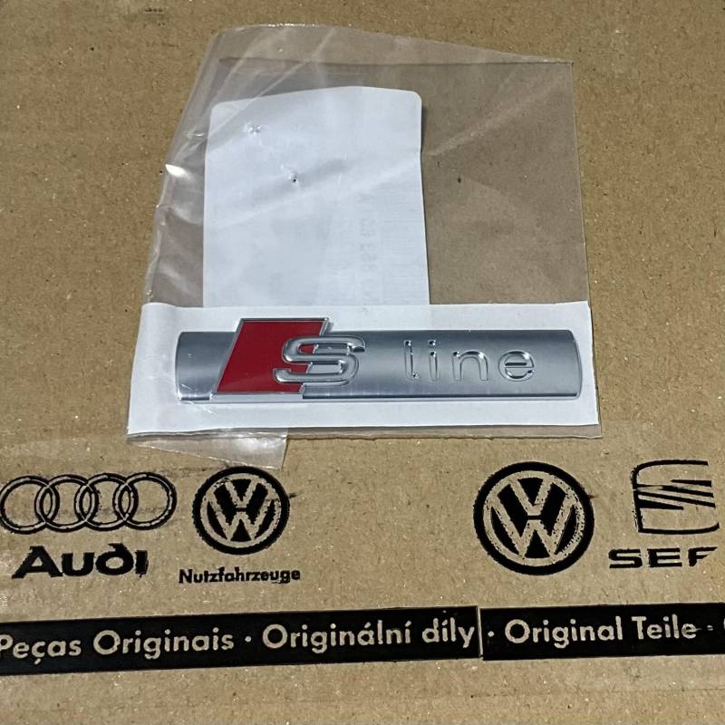 Audi Original Ersatzteile S-Line Schriftzug Aufkleber A3 A4 A6 TT von Audi