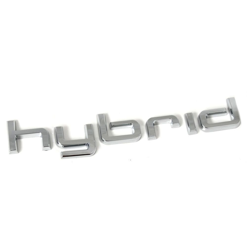 Original Audi Hybrid Schriftzug hinten Heckklappen Exterieur Emblem Logo Chrom von Audi