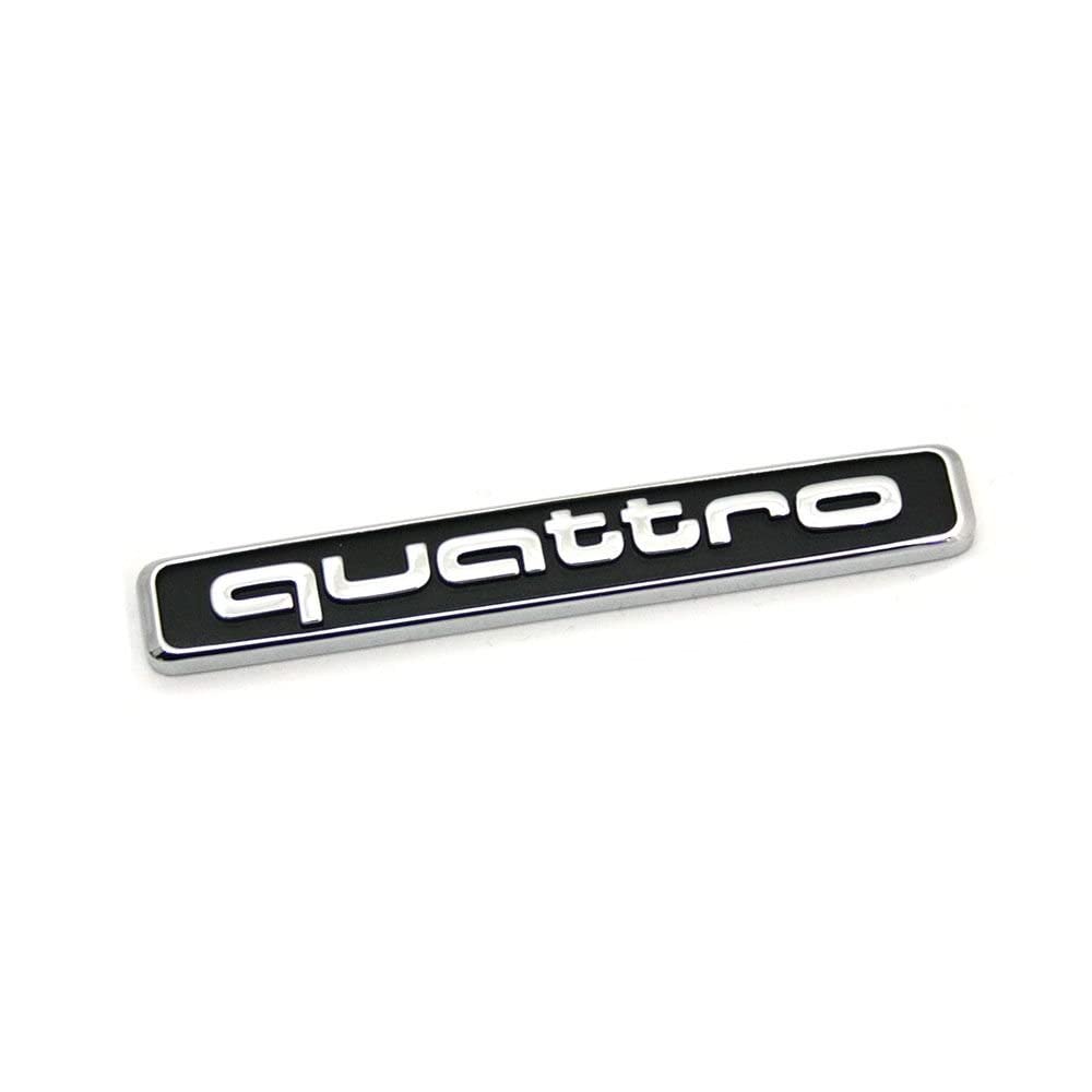 Audi Original Quattro Schriftzug Hinten Exterieur Emblem Logo Heckklappe Schwarz Chrom von Audi