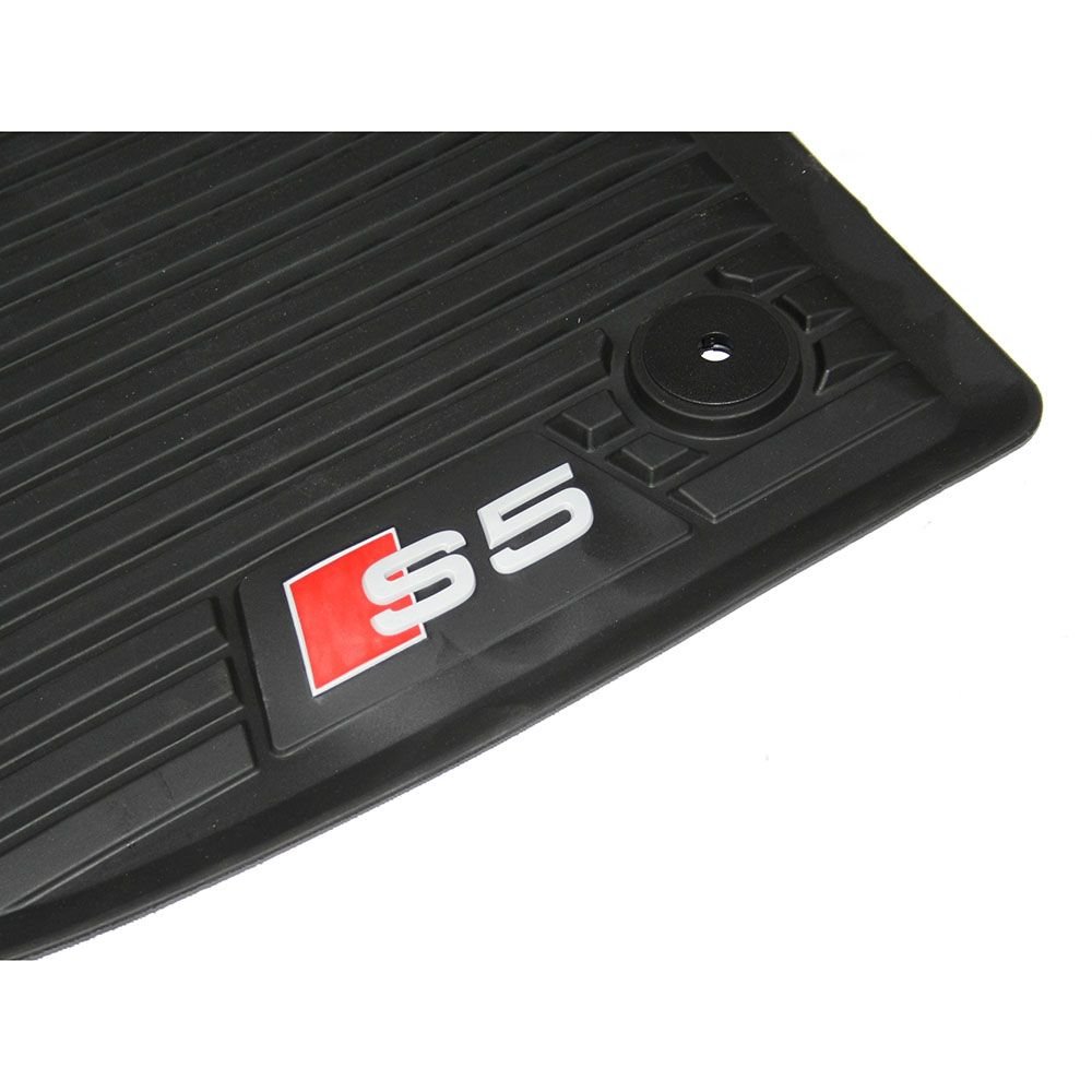 Audi Original S5 (B9) Sportback Fußmatten vorn Gummi Allwettermatten 2-teilig 8W7061221B 041, schwarz von Audi