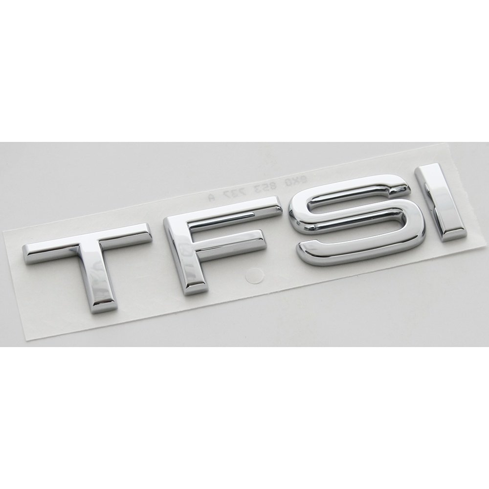 Original Audi TFSI Schriftzug Heckklappe Emblem Logo Zeichen Chrom (108x22mm) von Audi