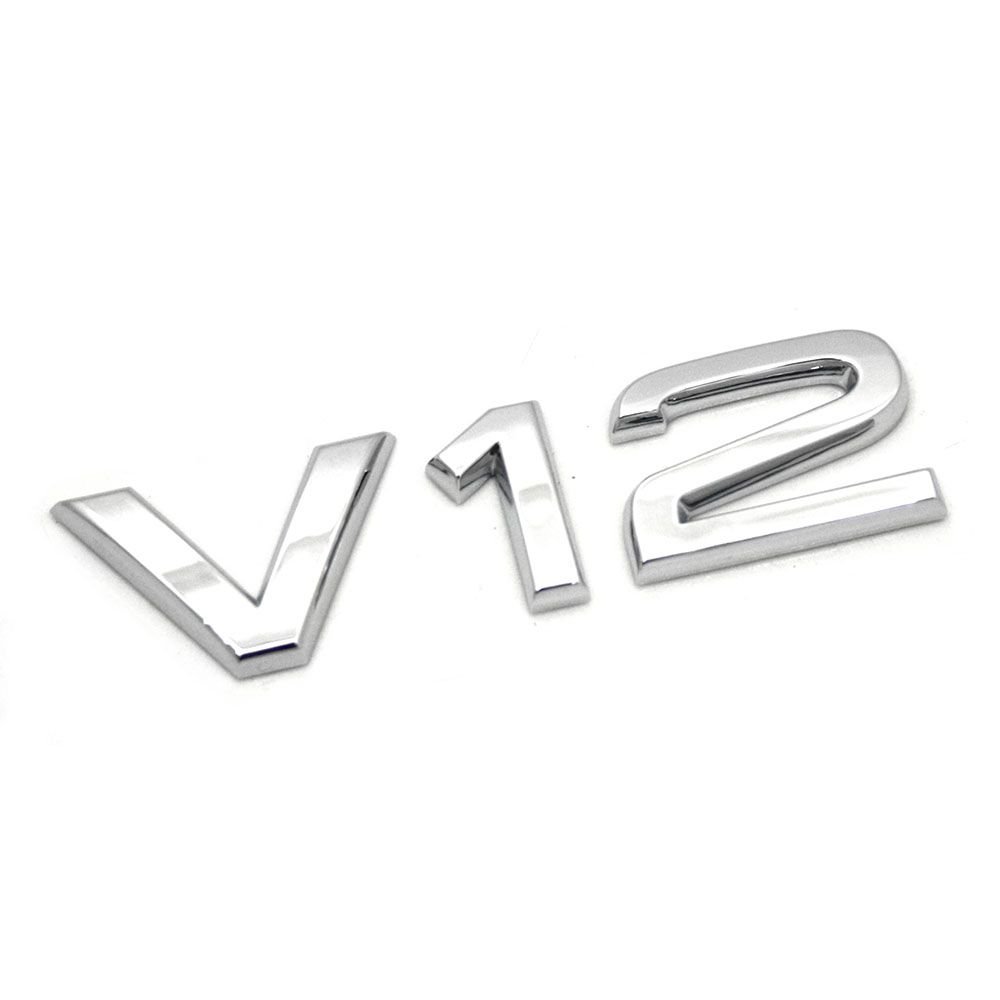 Original Audi V12 Schriftzug seitlich Exterieur Kotflügel Emblem Logo chrom von Audi