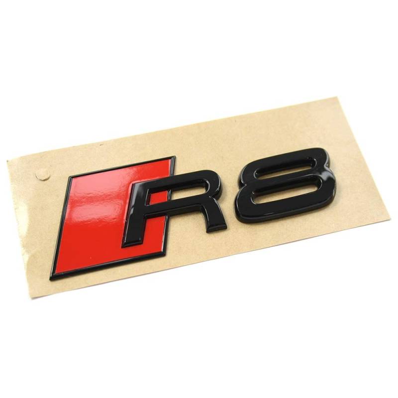 Original R8 Schriftzug schwarz Tuning Exclusive Black Edition Emblem von Audi