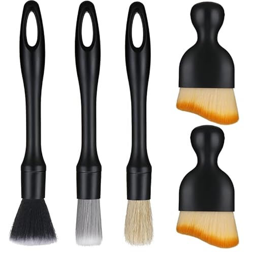Auidy_6TXD 5 Stück Auto Detailing Pinsel, Auto Reinigungsbürste Ultraschall Auto Reinigungsbürsten Auto Innen Detailing Pinsel Auto Detail Reinigungsbürste für Innen/Außen von Auidy_6TXD