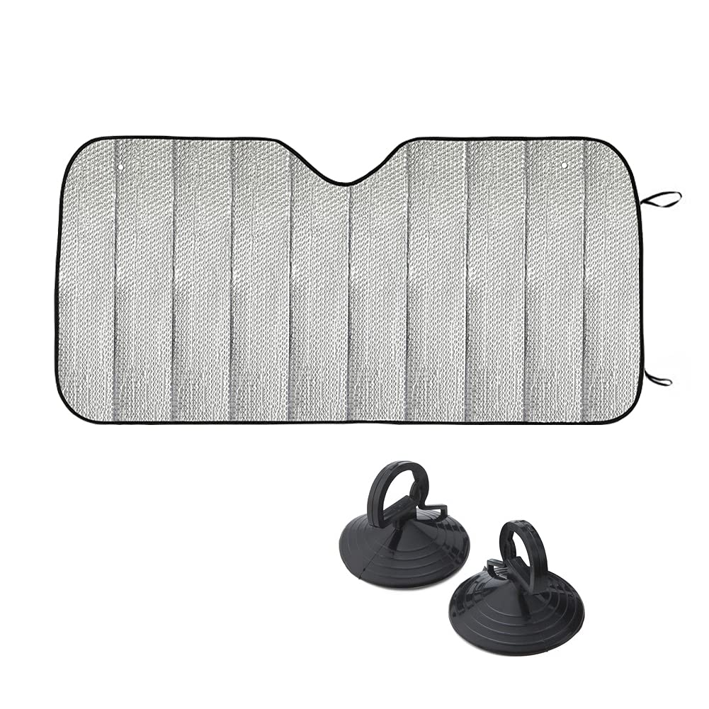 B35C Frontscheibenabdeckung Auto – KFZ Scheibenabdeckung für Frost, Sonne, Schnee, Staub & Strahlung – Alu-Frontscheibenschutz für Windschutzscheibe, Universell passend B35C Frontscheibenabdeckung Auto – KFZ Scheibenabdeckung für Frost, Sonne, Schnee, Staub & Strahlung – Alu-Frontscheibenschutz für Windschutzscheibe, Universell passend von Aukson