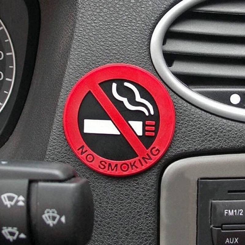 B71 3 Stück/Set 3D Aufkleber NO Smoking Nichtraucher Pictogramm Sticker Auto Türen, Rauchen verboten Aufkleber für den Innen- und Außenbereich auf Allen glatten staubfreien Untergründe geeignet von Aukson