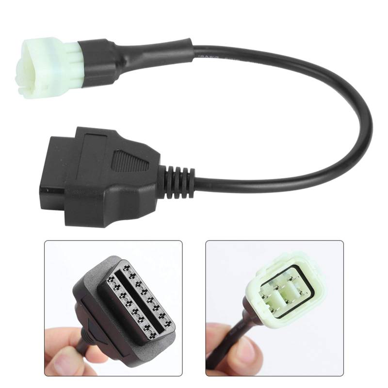 6 Pin Bis 16 Pin -Adapter -Kabel OBD2 Motorfehlerdetektor Motorräder ABS -Material 990 LC8 1190 RC8 690 SMC Enduro Supermoto von Aumotop