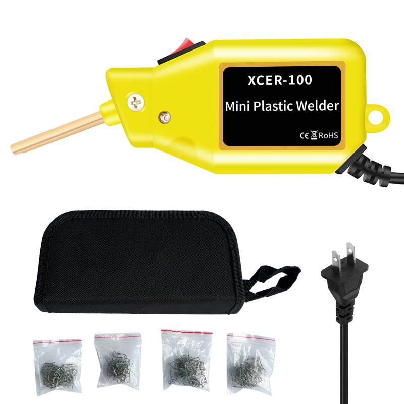 Aumotop 2022 100W tragbarer Mini-Heißhefter, Kunststoff-Schweißgerät Auto-Stoßstangen-Reparatur-Set Kunststoff-Schweißer Pro-Kit, Kunststoff-Schweißgerät von Aumotop