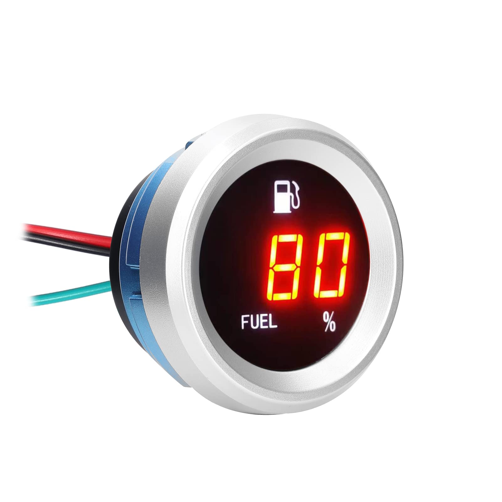 Aumotop Digitale Kraftstoffstandsanzeige mit blinkendem Alarm Auto-Kraftstoffstandsmesser 9-35 V Kraftstoffstand-Tester für Auto-Motorrad von Aumotop