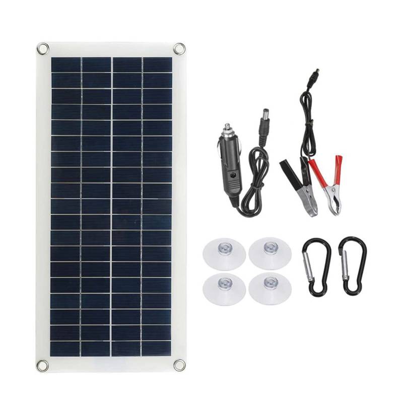 Aumotop Flexible Solarpanel Kit 300W 12V 24V Schaltbar, Komplettanlage Photovoltaik Panel mit Kabel 60A Solarzelle Outdoor Solar Ladegerät für Auto RV Boot Wohnwagen Hause Dach von Aumotop