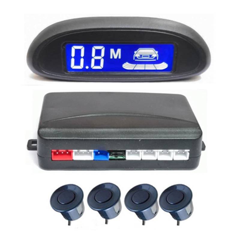 Aumotop Parksensor-System, LCD-Display Rückfahrradar Autopark-Rückfahrradar-Soundalarm mit 4 Sensoren Einstellbare Empfindlichkeit von Aumotop