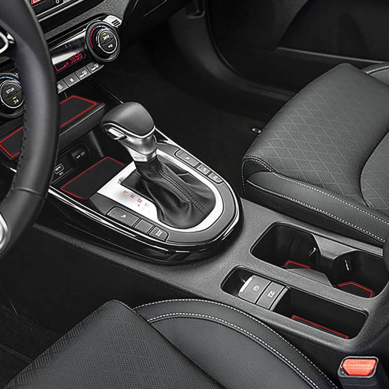 Auovo Anti-Staub-Matten, kompatibel mit 2022 2023 Kia K3/Forte/Cerato Zubehör Türschlitz-Pad Automotive Innendekoration Zubehör Mittelkonsole Liner Türeinlagen Getränkehalter Liner (14 Stück/Set) von Auovo