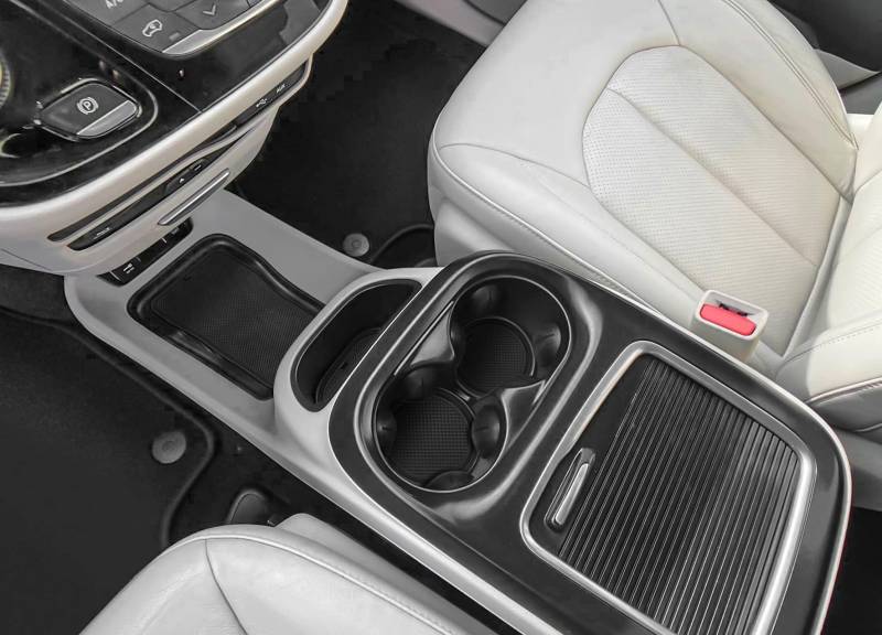 Auovo Anti-Staub-Matten, kompatibel mit Chrysler Pacifica 2017–2019, 2020, 2021, 2022, Zubehör, Türschlitz-Pad, Auto-Innendekoration, Mittelkonsole, Türverkleidungen, Getränkehalter-Einlagen, Schwarz von Auovo