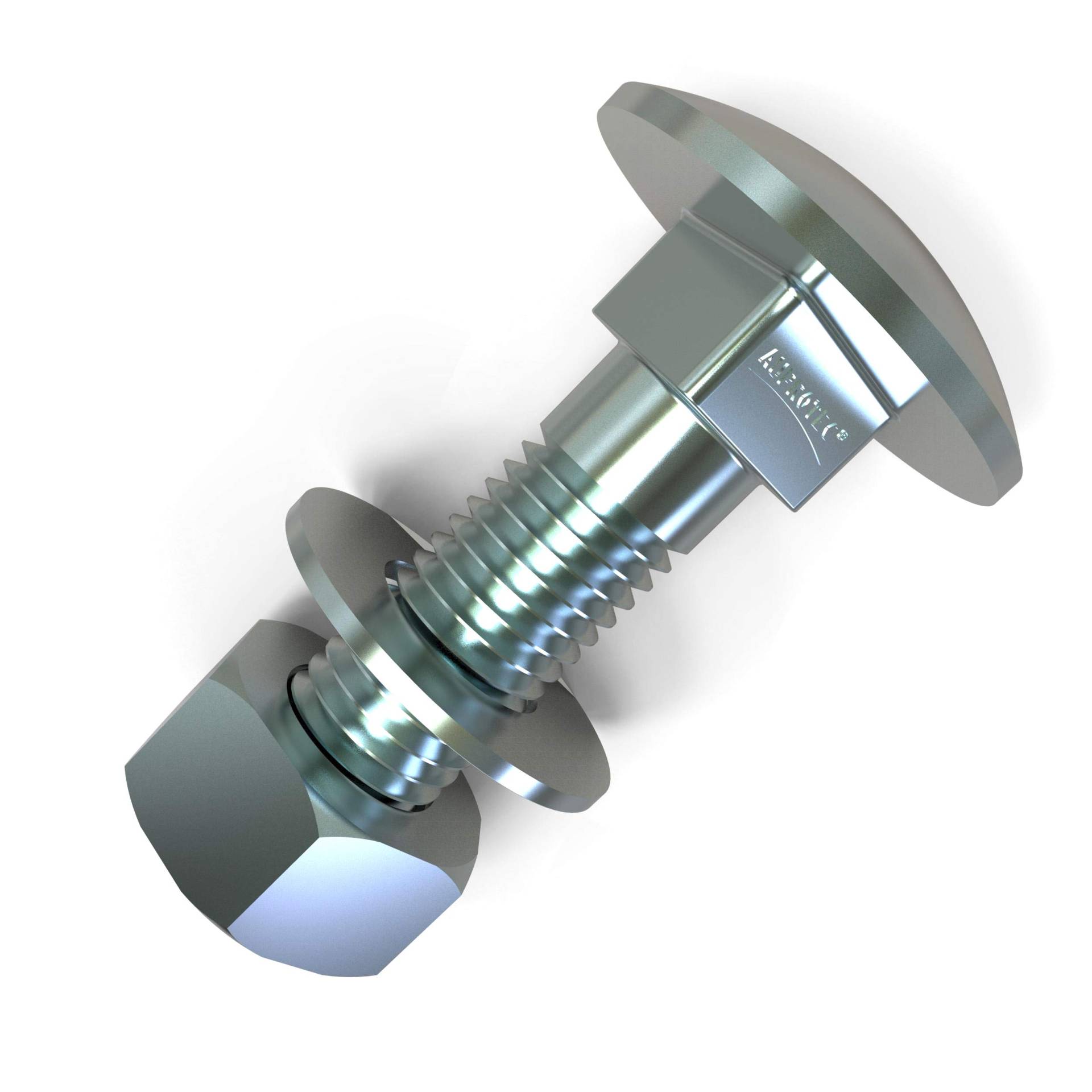 AUPROTEC M6 Schlossschrauben Flachrundkopfschrauben + Muttern und U-Scheiben Länge 20-120 Auswahl: 10 Stück M6x35 von AUPROTEC