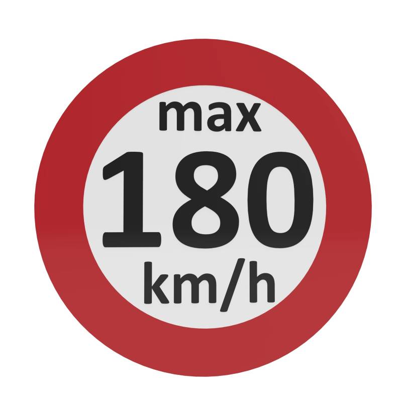 AUPROTEC Geschwindigkeitsaufkleber Winterreifen Aufkleber 160-240 km/h Auswahl: (5 Stück, 180 km/h) von AUPROTEC