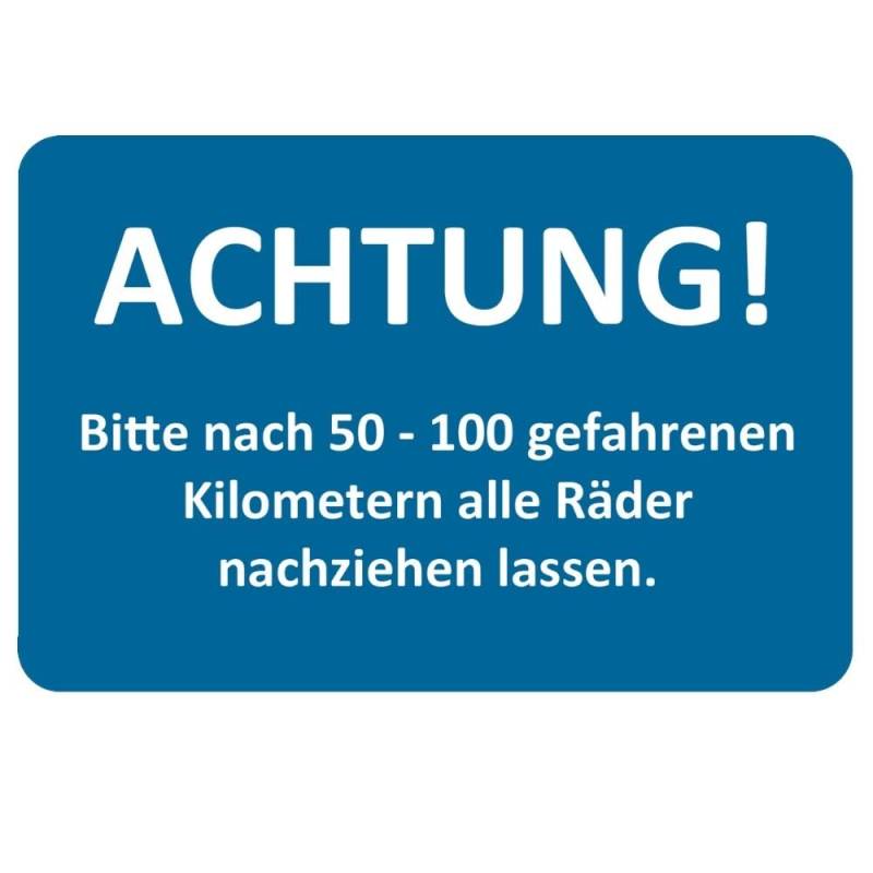 AUPROTEC Kundendienst Aufkleber Werkstatt Serviceaufkleber Auswahl: 100 Stück, Räder nachziehen von AUPROTEC