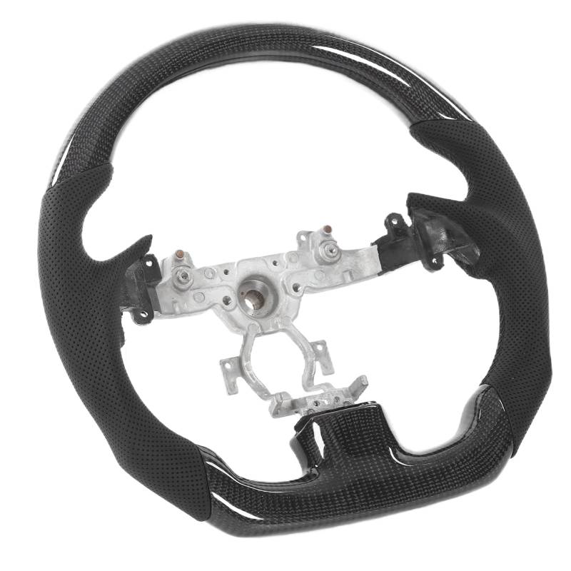 Carbon Lenkrad Lenkrad Perforiertes Leder -Balck -Nähte Automobilauto -Lenkradersatz für G37 G37X G25 G35 Q 40 von Ausla