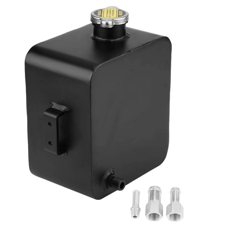 Kühlwasserbehälter Ausgleichsbehälter 2.5L Auto Kühlmittel Behälter Aluminium Universal Kühlmittelbehälter Kühlmittel Kühlwasser Kühlerausgleichsbehälter von Ausla