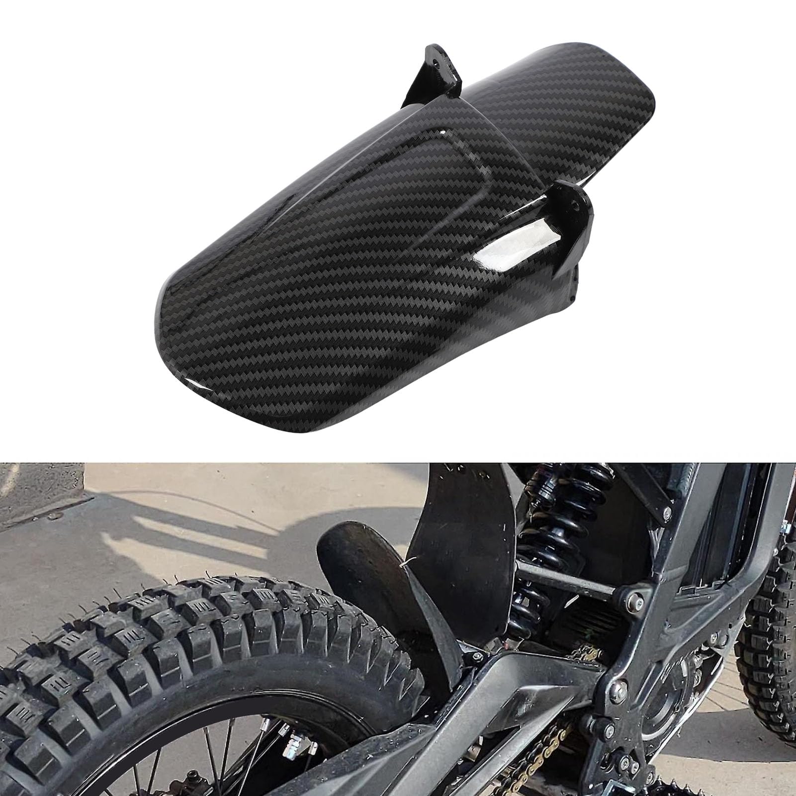 Motorrad Heck-Kotflügel-Rad-Reifen-Spritzer-Schlammklappen-Spritzschutz-Abdeckung Ersatz für Sur-Ron Light Bee X S Motorrad Heck-Kotflügel-Rad-Reifen-Spritzer-Schlammklappen-Spritzschutz-Abdeckung Ersatz für Sur-Ron Light Bee X S von Ausla