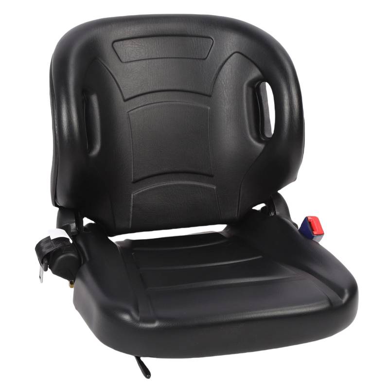 Universal-Gabelstaplersitz, 70-110 ° Rückenlehne, G-Sensor-Mikroschalter, Ergonomisches Design, PVC-Leder, Polyurethanschaum, Leicht zu Warten, Sicherheitsgürtel mit von Ausla