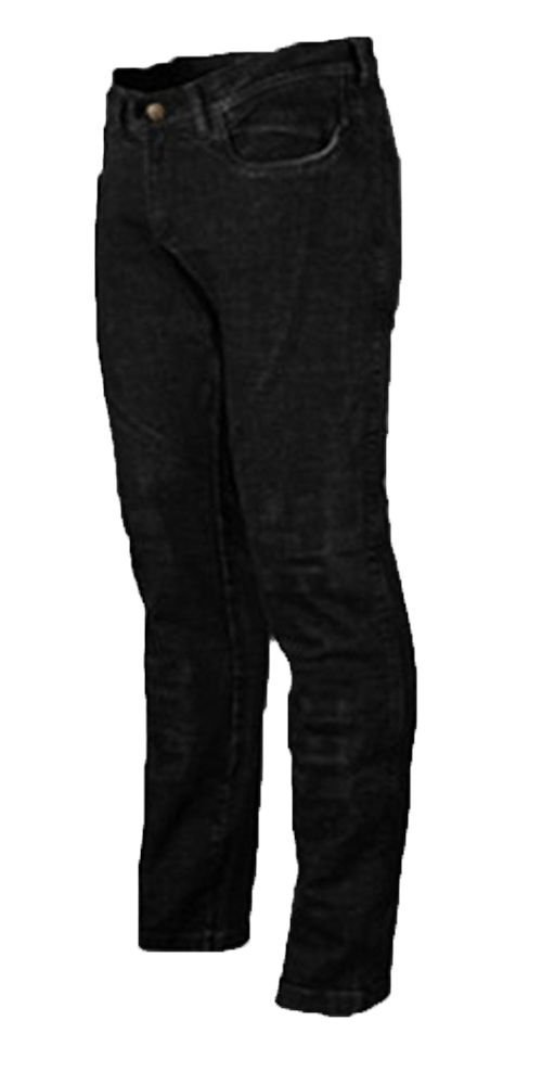 Bikers Gear Australia Damen Motorradjeans CE Knie Gepanzert KEVLAR Stretch Denim, Schwarz, UK 18R EU 46R, XXL von Bikers Gear Australia