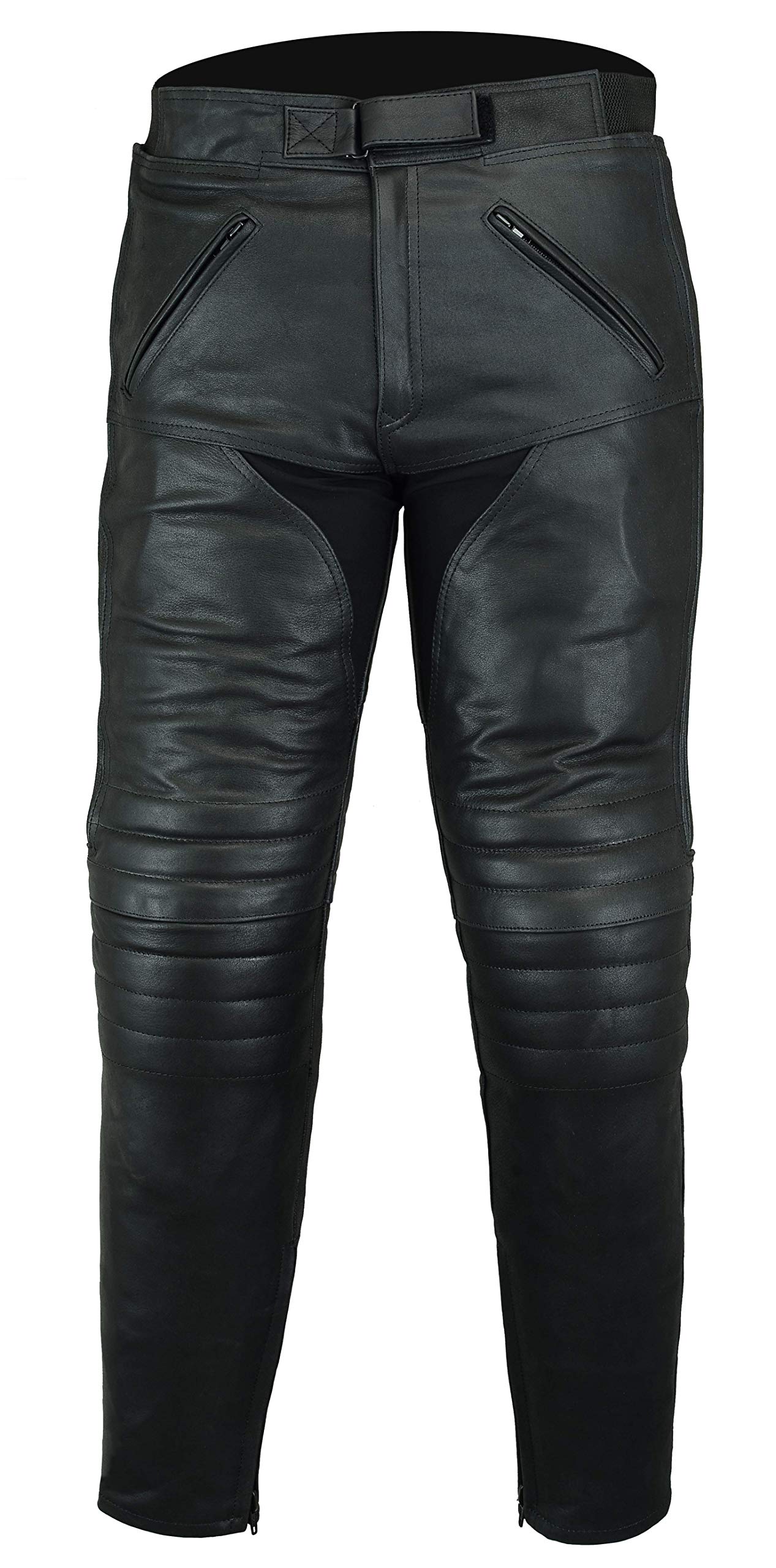 Bikers Gear Australia Herren weiche Premium-Motorradhose aus Leder,LT1004,Schwarz,W36xL34 von Bikers Gear