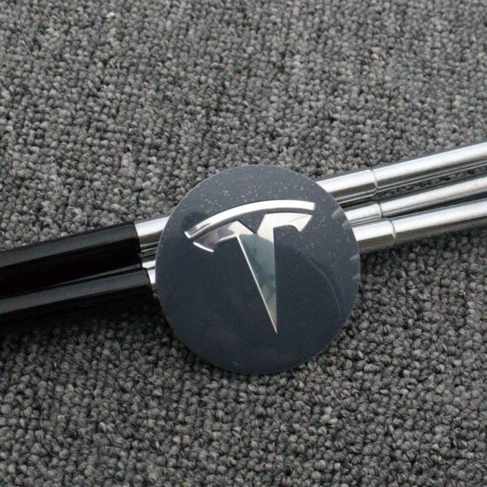4 Stück 56 mm Auto Nabendeckel Aufkleber für Tesla Model 3 X S Y 3D Radnabendeckel Auto Logo Aufkleber, A, A von AusuB