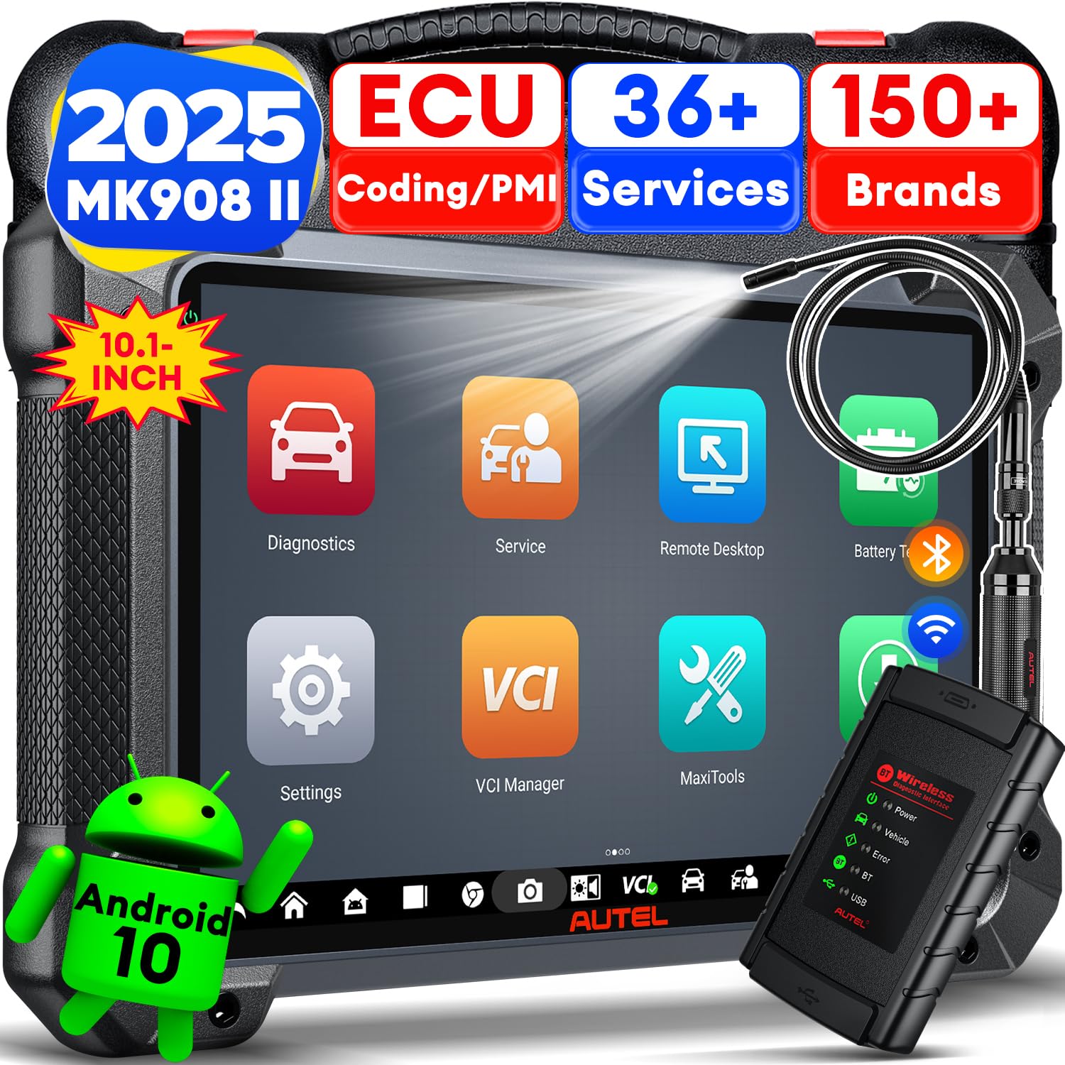 Autel MaxiCOM MK908 II Android 10 Auto Diagnosegerät mit €60 MV108S, 2025 Aktualisierte Ver. von MK908 MK906 Pro, AutoScan 2.0, Erweiterte ECU Codierung, Bidirektionale, 36+ Services, Alle Diagnosen Autel MaxiCOM MK908 II Android 10 Auto Diagnosegerät mit €60 MV108S, 2025 Aktualisierte Ver. von MK908 MK906 Pro, AutoScan 2.0, Erweiterte ECU Codierung, Bidirektionale, 36+ Services, Alle Diagnosen von Autel