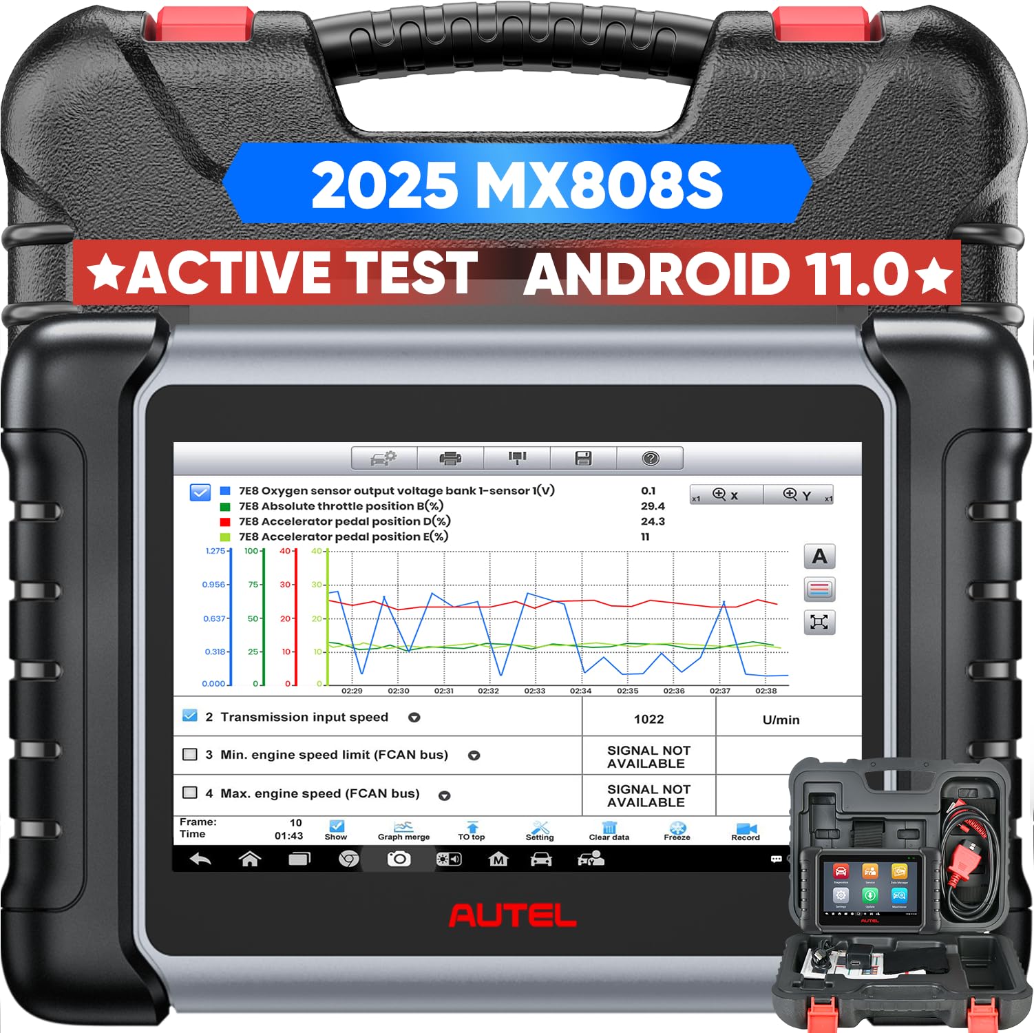 Autel MaxiCheck MX808S: 2025 Bidirektionales Tool als MK808S MK808BT Pro MK808K-BT, Funktion als MaxCOM MK900, 28+ Service, Echter Aktiver Test, Scannen Aller OE Systeme, InjektorCodierung, Android 11 Autel MaxiCheck MX808S: 2025 Bidirektionales Tool als MK808S MK808BT Pro MK808K-BT, Funktion als MaxCOM MK900, 28+ Service, Echter Aktiver Test, Scannen Aller OE Systeme, InjektorCodierung, Android 11 von Autel