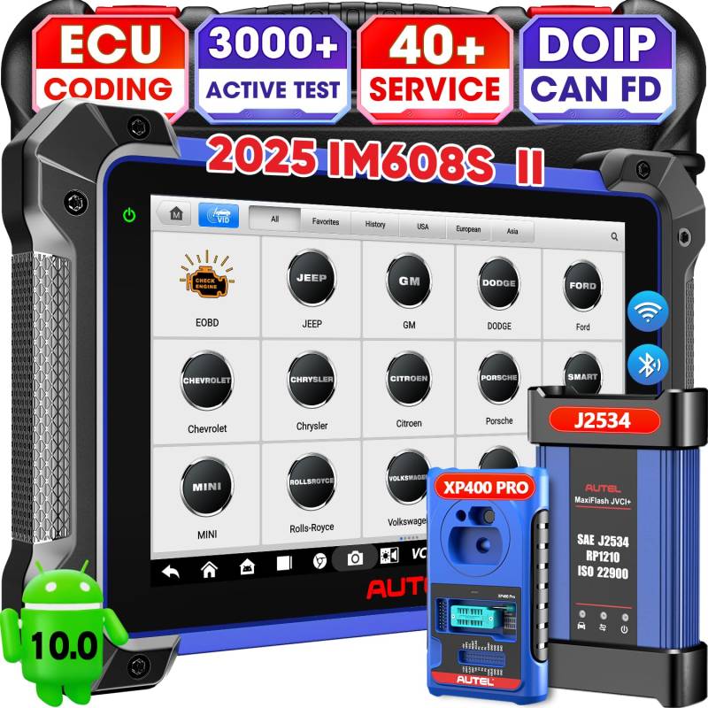 Autel MaxiIM IM608S II mit XP400 PRO, [2 Jahre Update – Wert €1790], 2025 Top OBD2 Diagnosegerät Schlüssel Programmieren wie IM608 PRO 2, Neuere von IM608 PRO, ECU Codierung, Aktiver Test, 40+ Service von Autel