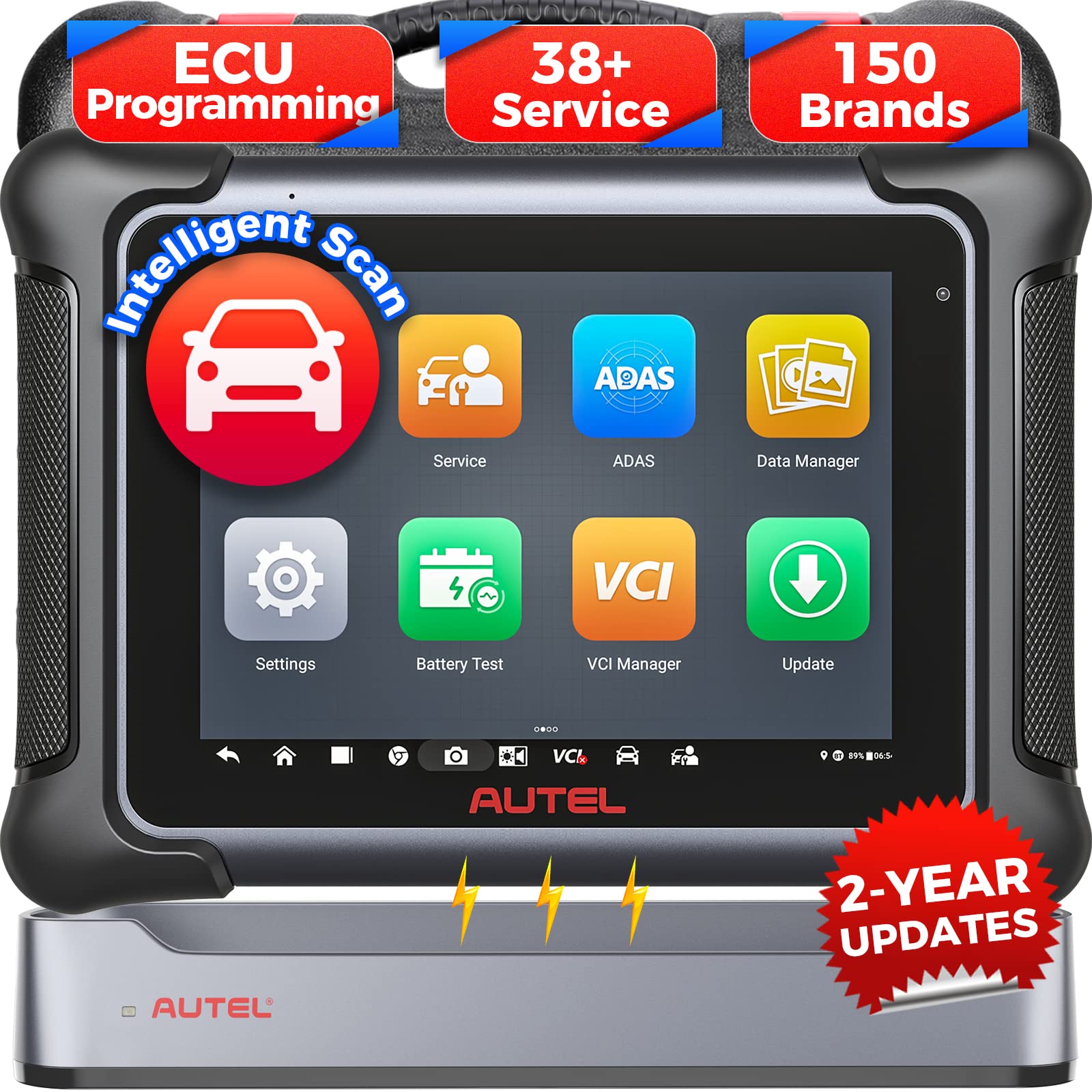 Autel MaxiSys Elite II OBD2 Diagnosegerät, Intelligente Diagnose, J2534 ECU-Programmierung, ECU-Codierung, 38 Hot-Funktionen, All-System-Diagnose-Scanner, Bi-direktionaler aktiver Test, FCA AutoAuth Autel MaxiSys Elite II OBD2 Diagnosegerät, Intelligente Diagnose, J2534 ECU-Programmierung, ECU-Codierung, 38 Hot-Funktionen, All-System-Diagnose-Scanner, Bi-direktionaler aktiver Test, FCA AutoAuth von Autel