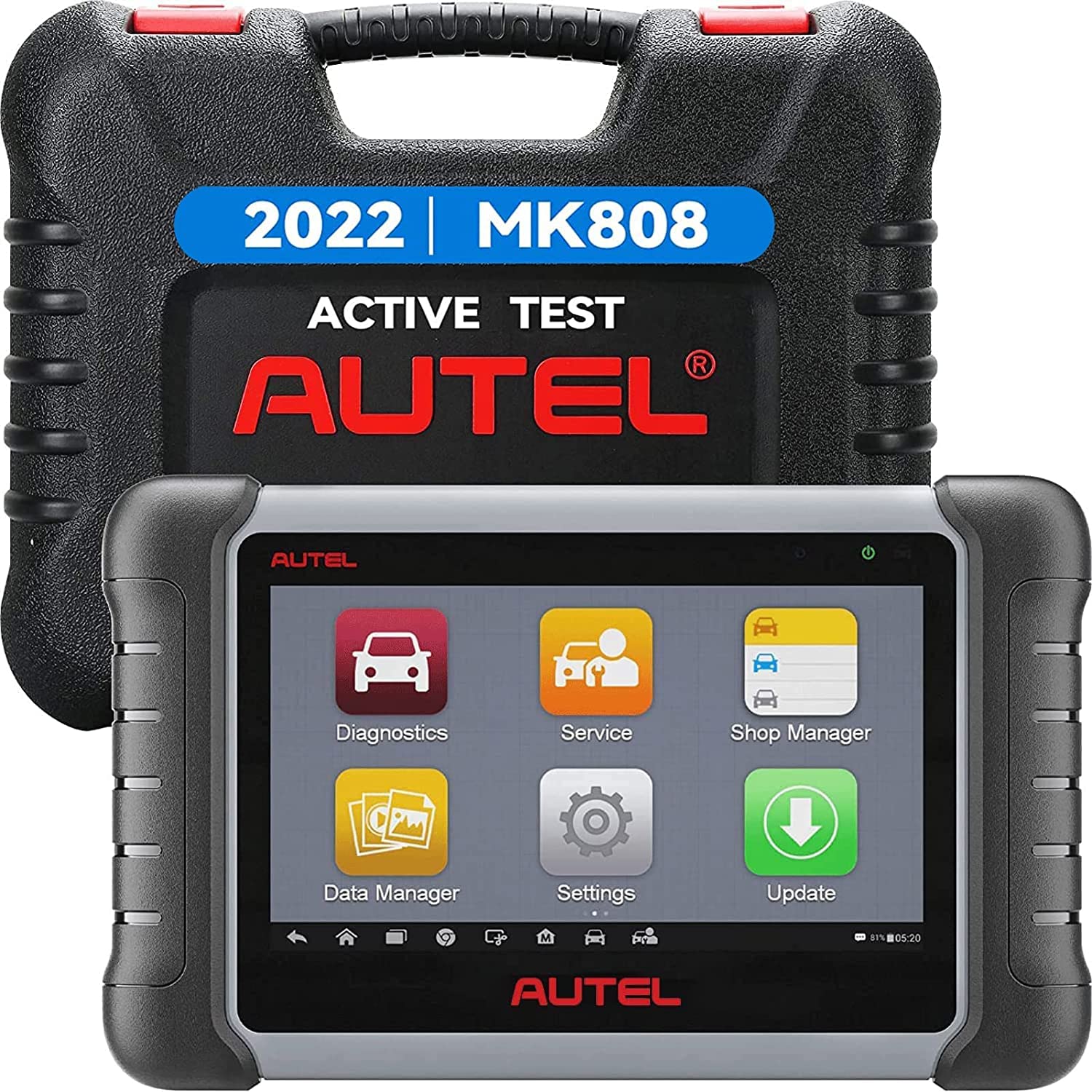 Autel Maxicom MK808S OBD2 Scanner Diagnosegerät mit Allen System & 28+ Servicefunktionen, Öl-Reset/EPB/BMS/SAS/DPF/TPMS und IMMO (MD802+ MaxiCheck Pro), Aktiver Test, Aufgerüstet von MK808 von Autel