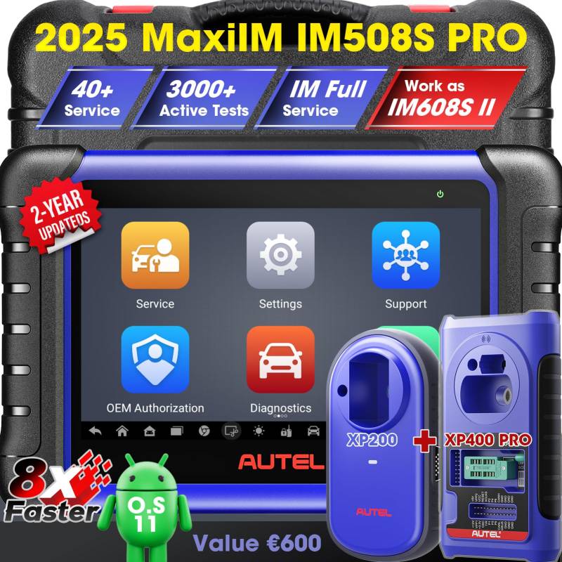 Autel Maxim IM508S PRO obd2 Diagnosegerät mit XP400 PRO Programmierer, Schlüssel Programmierwerkzeug mit Smart & Expertenmodus, Bidirektionales Diagnosetool Wie IM608 PRO II, Aktualisiert von IM508S von Autel