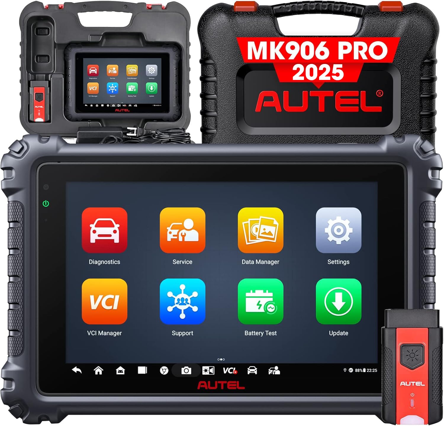 Autel Auto Diagnosegerät MaxiCOM MK906Pro OBD2 Scanner, Upgrade von MK908/MS906BT, Gleich wie MS906 Pro, ECU-Codierung, Bidirektionale Kontrolle, 36+ Dienste, 10 Hohes-Ende-Funktionen, Alle System Autel Auto Diagnosegerät MaxiCOM MK906Pro OBD2 Scanner, Upgrade von MK908/MS906BT, Gleich wie MS906 Pro, ECU-Codierung, Bidirektionale Kontrolle, 36+ Dienste, 10 Hohes-Ende-Funktionen, Alle System von Autel