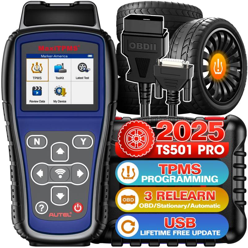 Autel MaxiTPMS TS501 PRO, Professional für Aktivieren/Neulernen Aller RDKS Sensoren, TPMS Reset, TPMS Programmierung von MX-Sensoren, 2025 Gleich wie TS508, Upgrade von TS501 TS408S, TPMS Diagnose von Autel