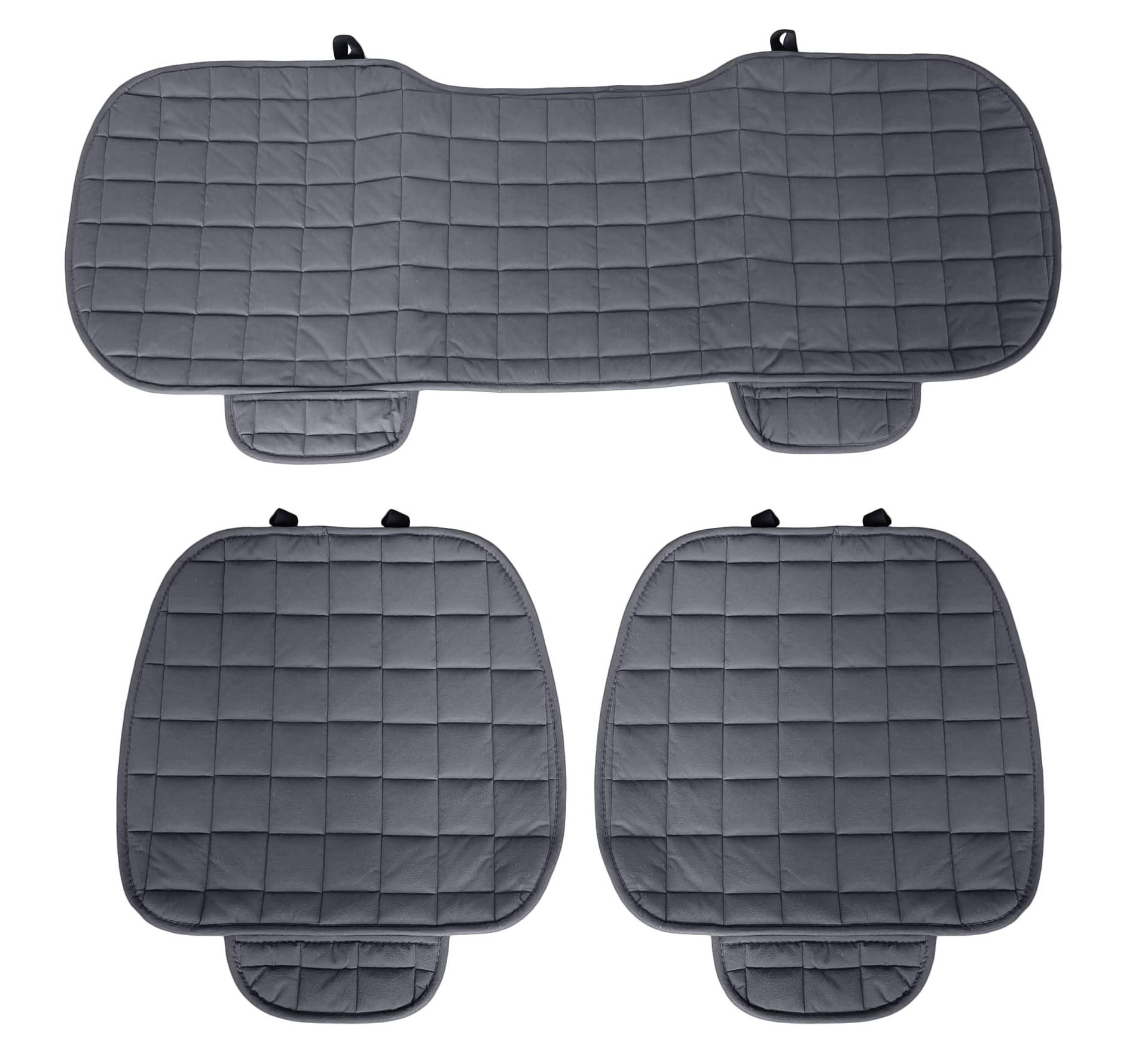 Auto Accessori Lupex - Universal-Autositzbezug 3-teilig, Sitzschutz 2 vorne und 1 hinten, Grau, Komfortschutz für das Innenkissen des Autos von Auto Accessori Lupex